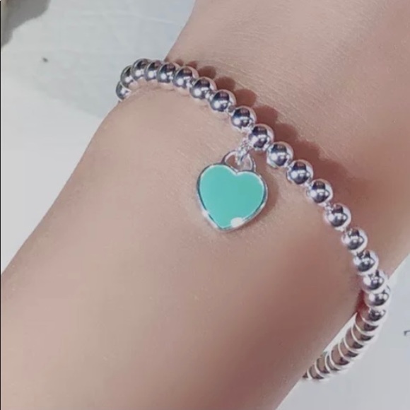 Authentic Tiffany & CO. Return To Mini Heart Tag Enamel Blue Bracelet. - Picture 8 of 8